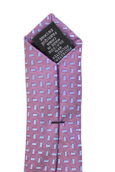Michael Kors Mens Geometric Print Iridescent Tie Purple