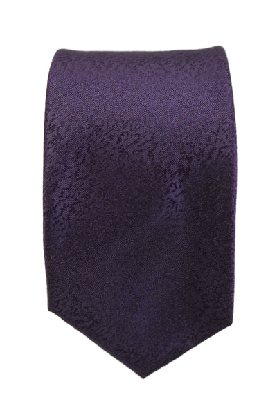 Calvin Klein Mens Flecked Classic Length Tie Dark Purple