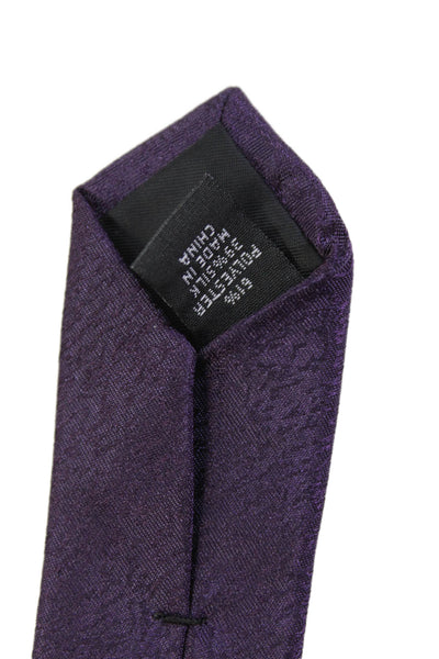 Calvin Klein Mens Flecked Classic Length Tie Dark Purple