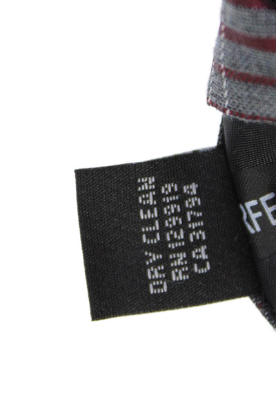 Calvin Klein Mens Plaid Print Classic Length Tie Gray