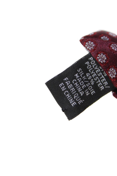 Michael Kors Mens Spotted Print Tie Dark Red