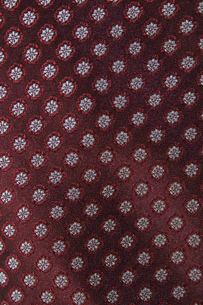 Michael Kors Mens Spotted Print Tie Dark Red