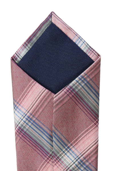 Michael Kors Mens Plaid Print Classic Length Tie Red