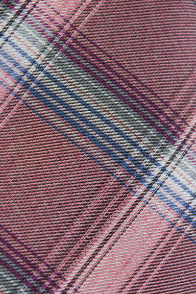 Michael Kors Mens Plaid Print Classic Length Tie Red