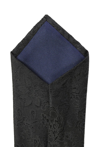 Michael Kors Womens Silk Floral Print Tie Solid Black