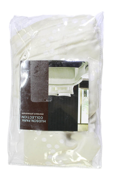 Hudson Park Unisex Adult  Mosaic Polka Dot Print Standard Pillowsham Beige