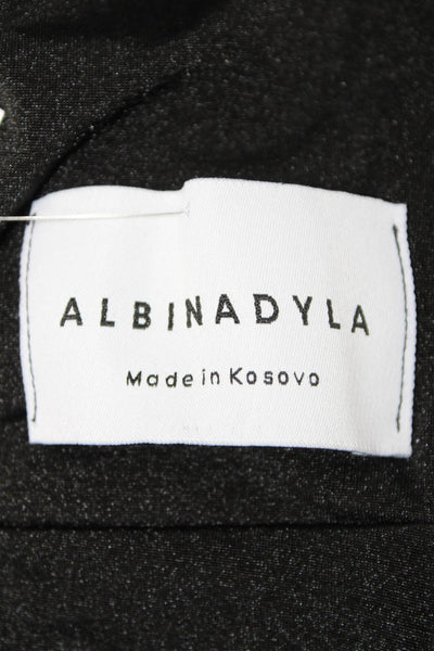 Albina Dyla Womens Bodycon Mini Dress Black Polyester Blend Size XS