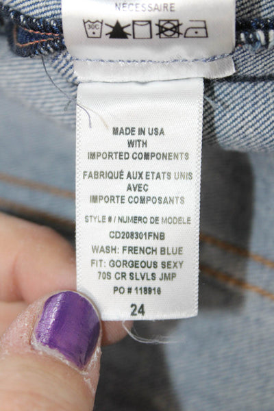 AO.LA Womens Sleeveless Collared Jumpsuit Blue Size 24