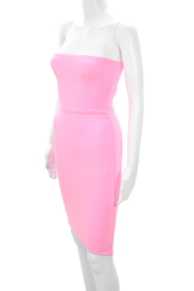 Alex Perry Womens Bodycon Pencil Dress Pink Sleeveless Polyester Size XS