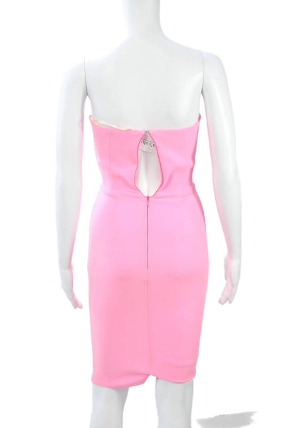 Alex Perry Womens Bodycon Pencil Dress Pink Sleeveless Polyester Size XS