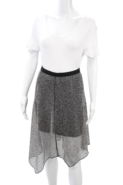 Elie Tahari Womens A-Line Black Polyester Blend Skirt Size XS
