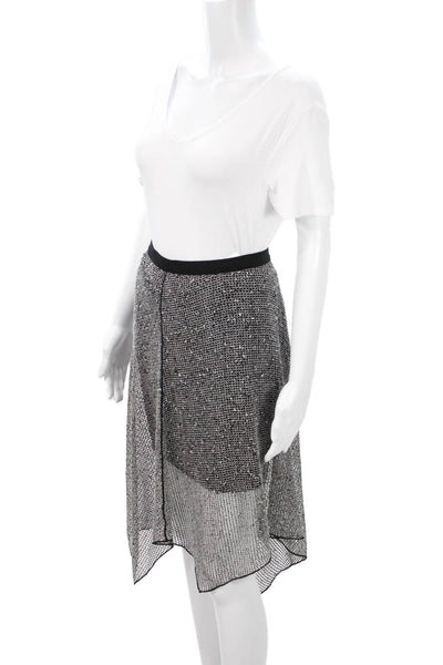 Elie Tahari Womens A-Line Black Polyester Blend Skirt Size XS
