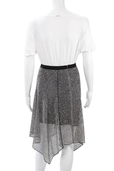 Elie Tahari Womens A-Line Black Polyester Blend Skirt Size XS