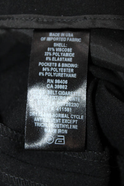 Theory Womens Paperbag Dress Pants Black Buckle Size 2