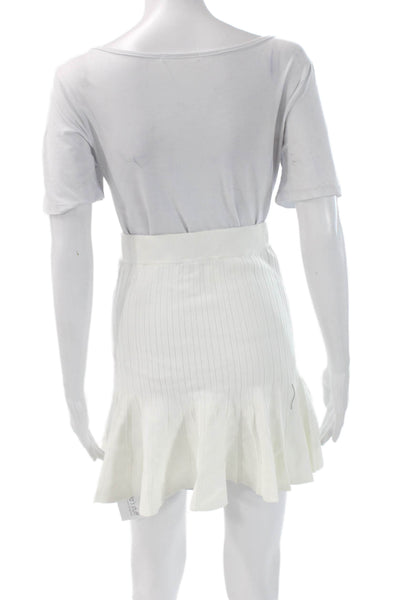 Zara Womens Mini Flare Skirt White Striped Size S