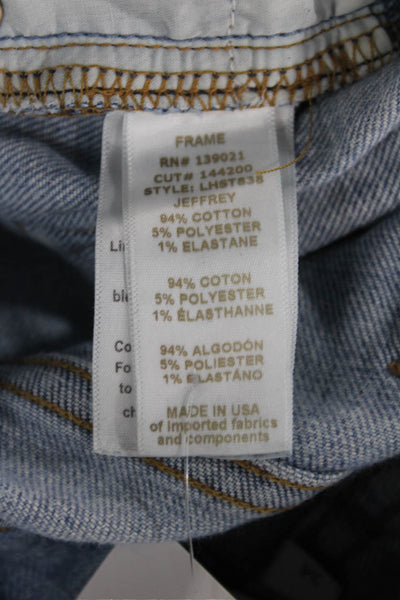 Frame Denim Womens Cropped Straight Light Blue Jeans Size 24