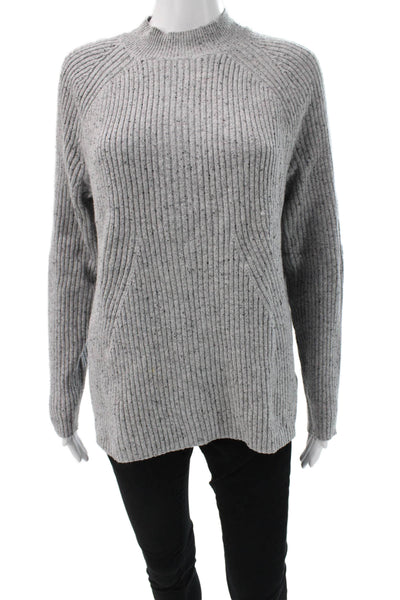 Michael Michael Kors Unisex Gray Striped Mock Neck Pullover Size L