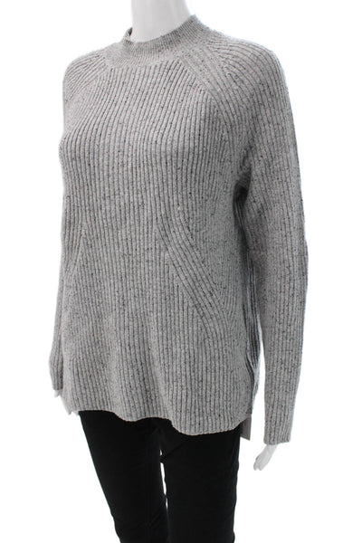 Michael Michael Kors Unisex Gray Striped Mock Neck Pullover Size L
