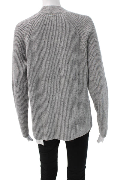 Michael Michael Kors Unisex Gray Striped Mock Neck Pullover Size L