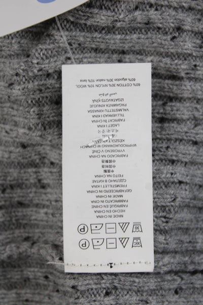Michael Michael Kors Unisex Gray Striped Mock Neck Pullover Size L