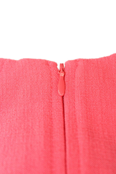 DKNY Womens Pink Shift Dress Sleeveless Zip Back Round Neck Size 8