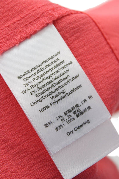 DKNY Womens Pink Shift Dress Sleeveless Zip Back Round Neck Size 8