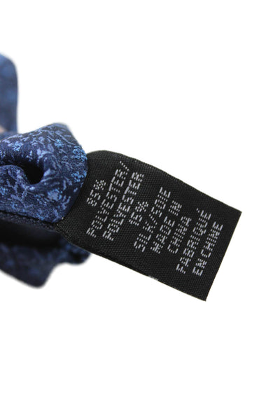 Michael Kors Mens Silk Floral Print Tie Dark Blue
