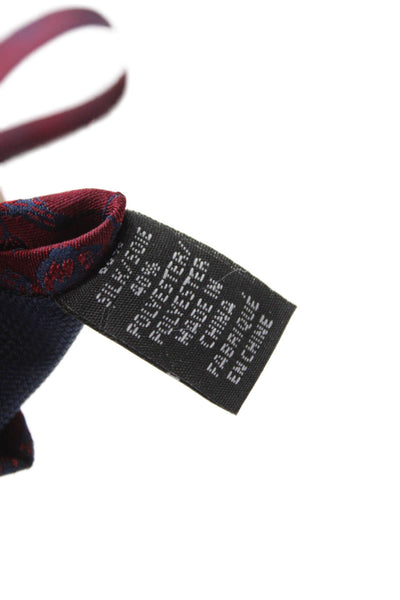 Michael Kors Mens Silk Floral Print Tie Burgundy