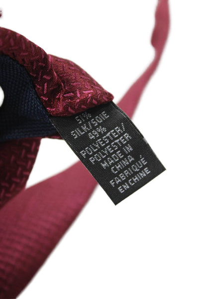 Michael Kors Mens Silk Geometric Print Tie Dark Red