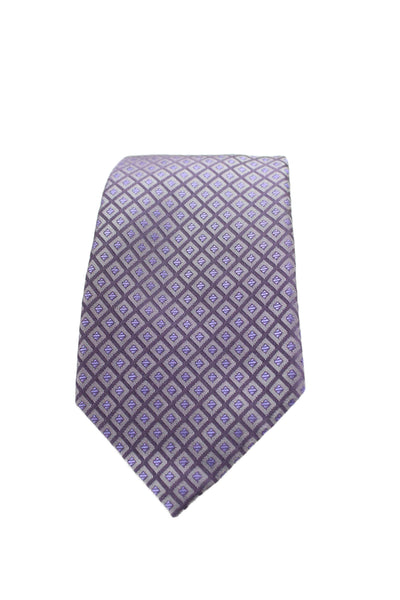 Michael Kors Mens Silk Geometric Print Classic Length Tie
