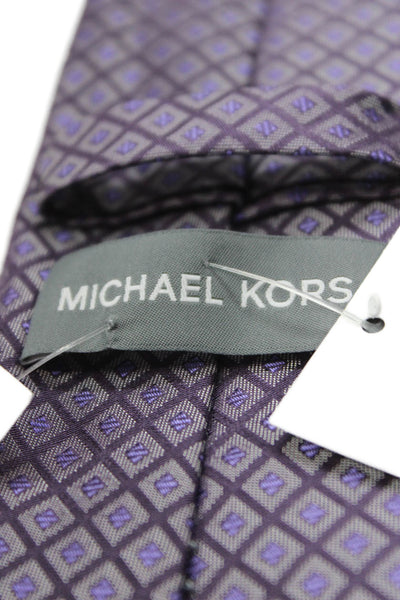 Michael Kors Mens Silk Geometric Print Classic Length Tie