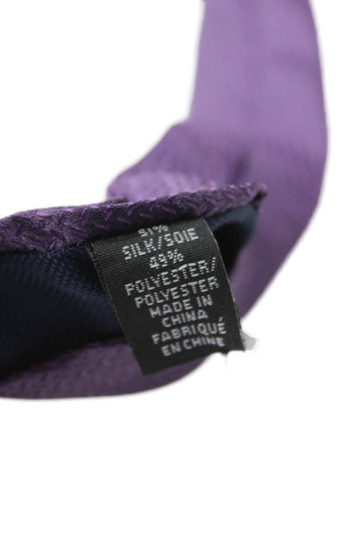 Michael Kors Mens Silk Geometric Print Tie Dark Purple