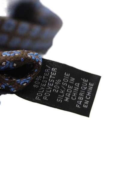 Michael Kors Mens Geometric Print Classic Length Tie Blue