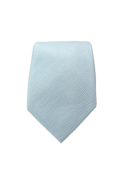 Calvin Klein Mens Classic Length Tie Light Blue