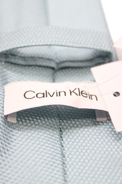 Calvin Klein Mens Classic Length Tie Light Blue