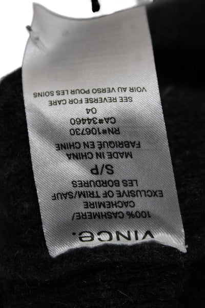 Vince Unisex Dark Gray Cashmere Pullover Mockneck Sweater Size S