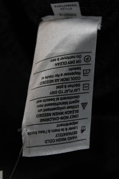 Vince Unisex Dark Gray Cashmere Pullover Mockneck Sweater Size S