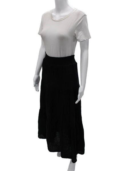 Michael Stars Women Black Maxi Skirt Sleeveless Long Solid Beach Size XS