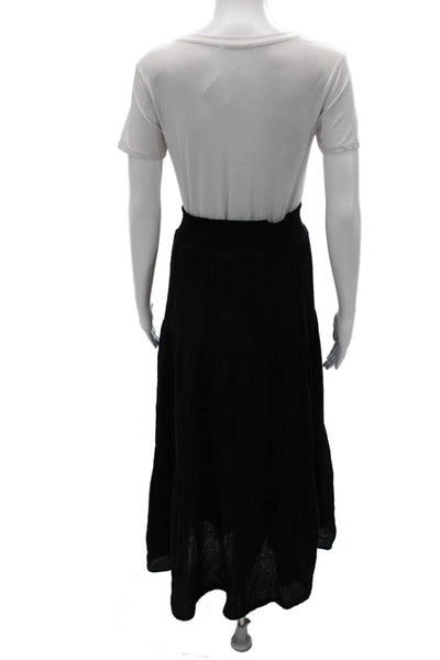 Michael Stars Women Black Maxi Skirt Sleeveless Long Solid Beach Size XS