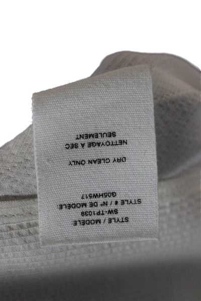 Helmut Lang Womens White Viscose High Neck Sleeveless Button-Up Size XS