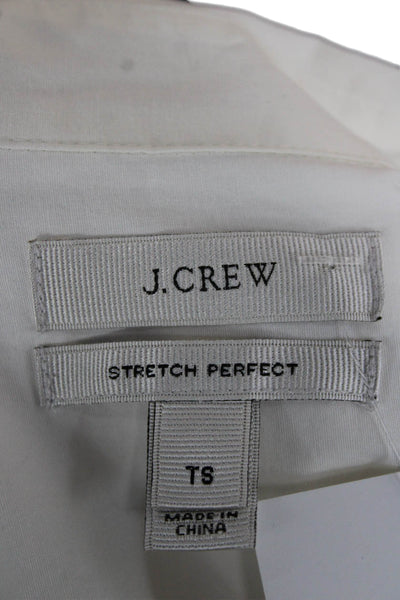 J Crew Women Collared Long Sleeve Button Up White Cotton Size S