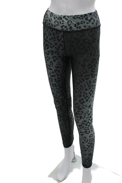 Terez Womens Ankle Jeggings Dark Gray Leopard Poly Spandex Size S