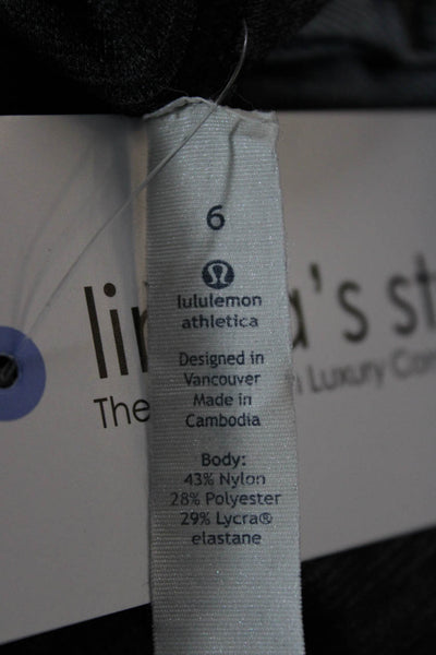 Lululemon Women Cropped Ankle Dark Gray Leggings Size 6