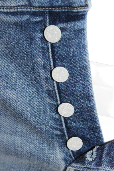 Mother Womens Ankle Skinny Cropped Jeans High Waist Blue Size 26