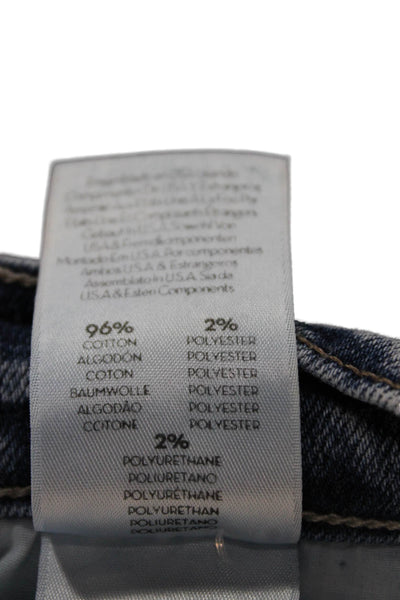 Mother Womens Ankle Skinny Cropped Jeans High Waist Blue Size 26