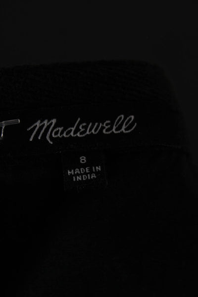 Madewell Womens Black Mini Pencil Cotton Skirt Size 8