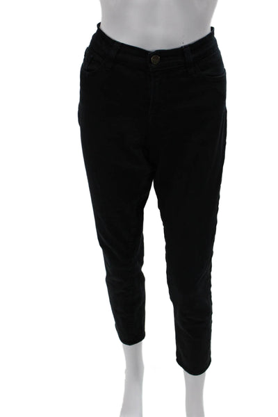 Frame Womens Ankle Cropped Jeans Black Mid Rise 26in Inseam Size 29
