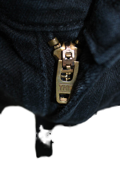 Frame Womens Ankle Cropped Jeans Black Mid Rise 26in Inseam Size 29