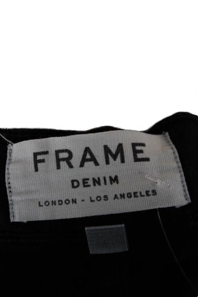 Frame Womens Ankle Cropped Jeans Black Mid Rise 26in Inseam Size 29