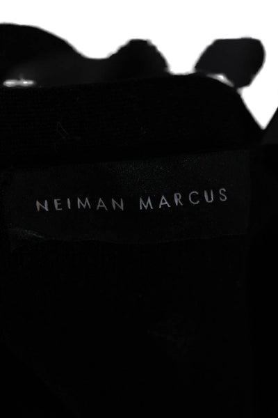 Neiman Marcus Unisex Black V-Neck Long Sleeve Cardigan Size M